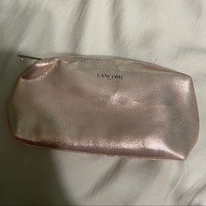 Lancome Metallic Rose Gold  Cosmetic Makeup Bag